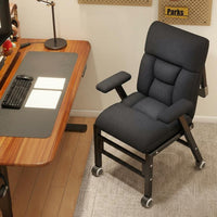 Foldable Design Reclining Desk Chair with Footrest Adjustable Backrest Wheeled Recliner with Footrest Ergonomic Support Office Furniture Thickly Padded for Telecommuting Workers, Students, Big and Tall Indivitwo-in-Singles, Restping, Dorm Room