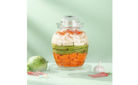 Glass Pickling Jar Clear Design Kimchi Container Versatile Sealed Glass Canister for Kitchen