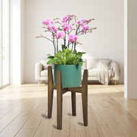 Plant Stand for Garden Decor and Indoor Plant Display, Bamboo Plant Stands Indoor with Telescopic Design, Removable Pot Stands for Outdoor Plants