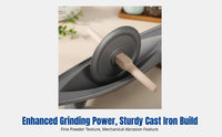 Manual Cast Iron Grinding Bowl for Chinese Medicine, Home Herb Grinder, Large Capacity, Traditional Design
