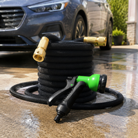 Flexible Garden Hose Set, Expandable Hose with 8-Function Garden Sprayer, TPE/Latex Hose for Irrigation, Car Washing
