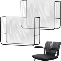 2-Pack Thickened Salon Chair Cover, Transparent with Black Edge