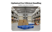 Pallet Water-Resistant-Resistant 9-Leg Grid Pallet Stackable Logistics Supplies for Warehouse Workers, Factory Workers