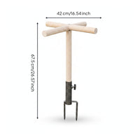 Black Metal Support Chicken Perch Stand Tightening Knob Ground Insert Perch Stand for Outdoor