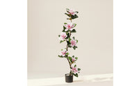 Artificial Magnolia Tree Decorative Faux Potted Plant Stable Artificial Plant with Planter Pot for Living Room, Office