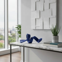 Ribbon Sculpture Minimalist Abstract Sculpture Nordic Decorative Statue for Living Room, Entryway, Office