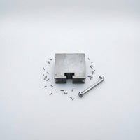 Chrome Steel Machining Clamp Block Stepped Notch Drilling Clamp Jaw Machined Surfaces Clamping Fixture Solid Metal for Machinists, Machine Shop