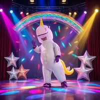Inflatable animal Costume Tail Mythical Horse Character Costume Front Zipper for Adults