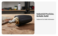 Wear-Resistant 1/4 Inch Quick Connect Nozzle Rust-Proof Rotating Turbo Nozzle Heavy Duty for Professionals