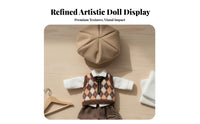 Doll Argyle Vest Set British Design OB11 School Uniform Match Scholarly Doll Clothing Set