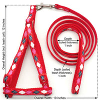 Dog Harness and Dog Leash Set, Adjustable Strap Design for Small Dog Puppy, Outdoor Walking Cat Harness and Puppy Harness in Mixed Colors