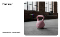 Full Body Workout Soft Kettlebell Floor Friendly Vinyl Coated Kettlebell Shock Absorbing Grip Strength Weight Noise Reducing for Women, Home Gym