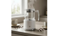 Automatic Milk Frother Two Whisk Automatic Foam Maker Kitchen Appliance Side Handle