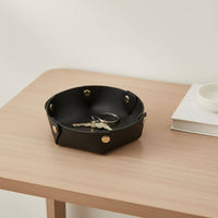 Foldable Leather Tray Nordic Design Desktop Sundries Tray Multi-Purpose