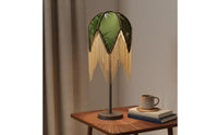 Decorative Design Pointed Rim Lamp Shade Textured Trim Tassel Lampshade Vintage Look Textile Hanging Lampshade Warm Atmosphere for Hotel, Restaurant, Guesthouse