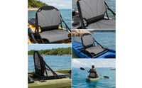 Folding Kayak Seat with Backrest Compact Foldable Kayak Seat Lightweight for Boaters