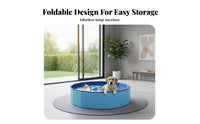 Sturdy PVC Material Foldable Dog Pool Easy Setup Collapsible Dog Bathtub With Drain Plug Foldable Pet Pool Multipurpose for Dogs, Pets, Kids, Outdoor, Indoor, Backyard, Patio