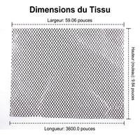 Transparent PVC Mesh Fabric, 150 cm x 91.44 m, 240 g/m², Tear-Resistant and Waterproof