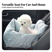 Dirt Resistant Dog Car Booster Seat 2-in-1 Design Pet Travel Safety Seat Easy to Install for Cat Owners, Travelers, Road Trips, Truck, Home
