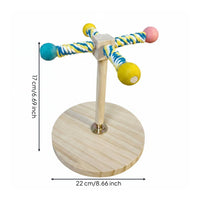Promotes Beak Grinding Rotating Rotating Fan Perch Perch Mental Stimulation Rotating Parrot Stand Boredom Relief for Parrots, Cockatiels