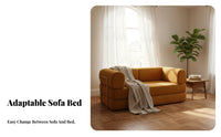 Pull-Extendable Couch Bed Foldable Design Upholstered Pull-Extendable Daybed Retro & Design Sleeper Sofa for Apartment Dwellers, Homeowners