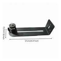 Wall Mounted Display Device Holder Bracket Slotted Arm Single Hole Display Device Holder Mount in Black