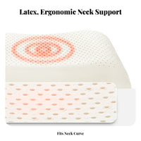 High Elasticity Natural Latex Pillow Hypoallergenic Breathable Massage Pillow Cooling for Adults, Side Sleepers, Sleeping, Nightly Use, Home