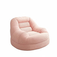 Small Space Friendly Upholstered Floor Lounger Versatile Use Household Furniture High-Density Filling Lounge Chair Fluffy-Like Comfort for Apartment Dwellers, Adults, Students, Bedroom, Living Room, Reading Nook, Office