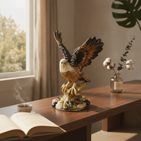 Metal Raptor Decoration Long-Lasting Raptor Figurine Distinctive Design