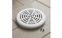 8-Inch Main Drain Cover ABS Plastic Round Pool Drain Cover White Screw-Fixed