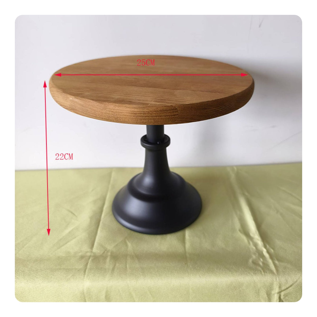 Elevated Design Pedestal Cake Stand Rustic Charm High Footed Dessert Tray Multi-Purpose Round Pedestal Stand Multifunctional for Weddings, Bakeries