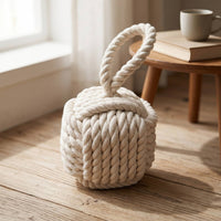 Handwoven Door Stopper with Handle Handmade Rope Doorstop Heavy Duty Weighted Doorstop Natural for Restaurant