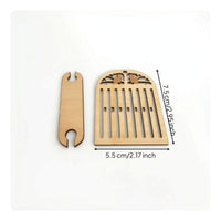 Backstrap Loom Handheld Weaving Loom Kit Weaving Kit with Shuttle Versatile Long-Lasting for Crafters, Home DIY, Travel