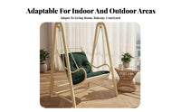 Weather-Resistant Single-Person Glider with Frame Sturdy Construction Hanging Chair Includes Comfortable Cushion Swinging Seat Year-Round Use for Couples, Homeowners, Seniors, Garden, Balcony, Backyard, Bedroom