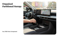 Foldable Central Console Lower Storage Box Tailored Vehicle Interior Accessory Non-Destructive Installation Car Organizer Large Capacity for Drivers, Daily Commute, Long-Distance Travels