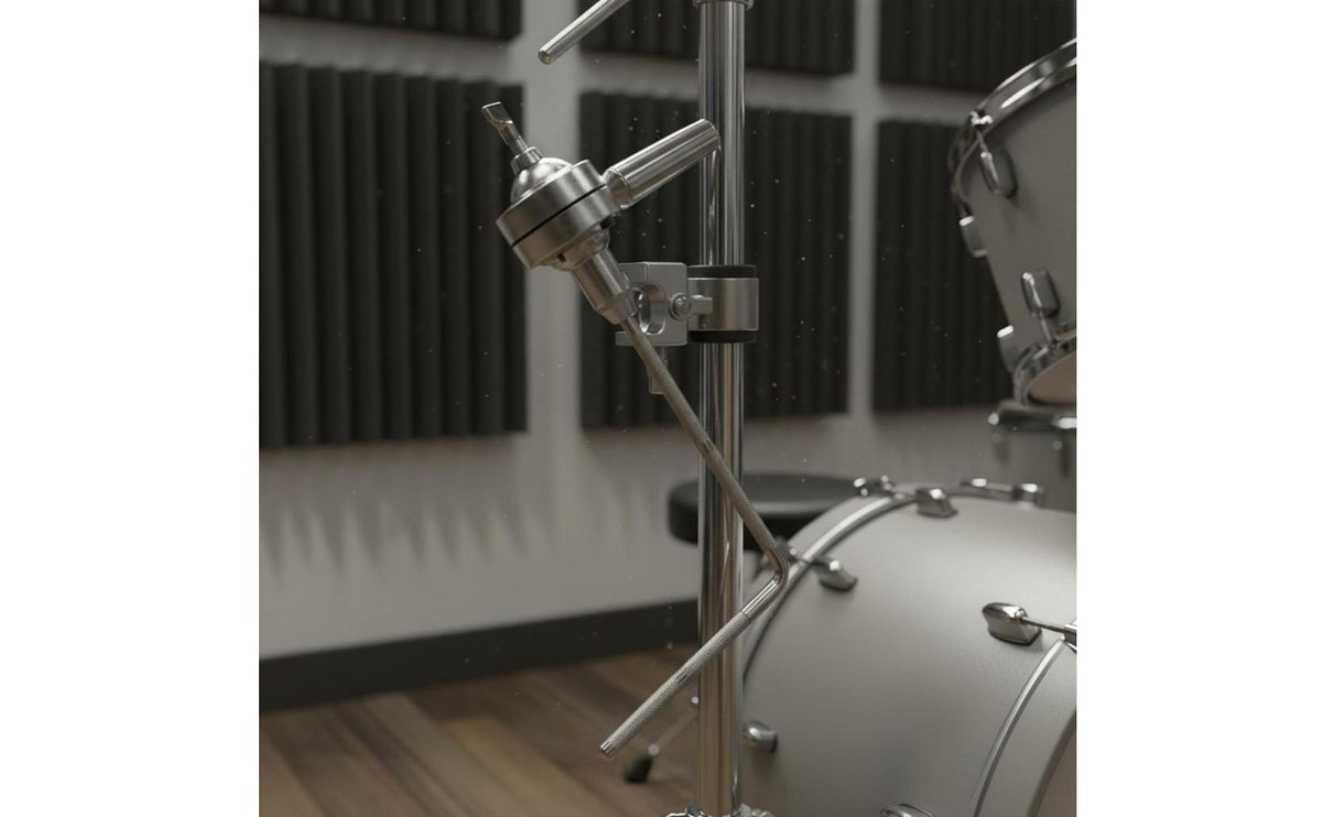Cymbal Holder Bracket Multi-Functional Tom Drum Mounting Bracket Metal Construction L Arm Percussion Mount for Practice Room
