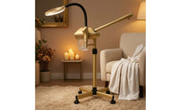 2-in-1 Facial Steamer with Magnifying Lamp Professional Standing Facial Steamer Salon-Level Adjustable for Estheticians, Beauticians, Salons, Spas, Beauty Studios