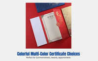 Letter-Size Tri-Fold Certificate Holder with Foil, Commencement, Recognition, Appointment, Multi-Color