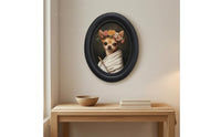 Black Finish Oval Picture Frame Ornate Vintage Oval Frame Tabletop Display