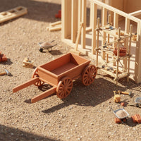 PLA Material 1:12 Scale Handcart Dollhouse Wheelbarrow Model Miniature Farm Wagon for Hobbyists, Collectors, Sand Table
