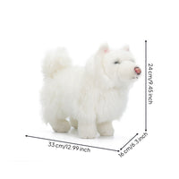 Samoyed Stuffed Toy Lifelike Samoyed Stuffed Animal Stuffed Dog Cuddly Dog Stuffed Animal Huggable for Collectors, Photography