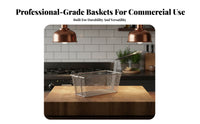 Commercial Fry Basket High Temperature Resistant Deep Fryer Basket Easy to Clean Frying Tool for Chefs, Home Cooks, Restaurants, Food Stalls
