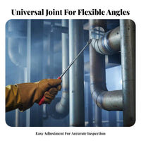 Telescopic Inspection Mirror Adjustable Reach Extendable Mechanic Mirror Retractable Inspection Tool Clear Distortion-Clear View