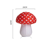 Nordic Design Paper Fungus-Shaped Night Light Cute Design Foldable Fungus-Shaped Lamp Decorative Paper Lantern Lamp Soft Radiance for Bedside, Bedroom