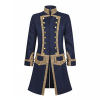 Colonial Tailcoat Vintage Style Colonial Coat High Detail Tailcoat for Stage Performance