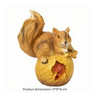 Resin Squirrel Figurine Outdoor Squirrel Sculpture Sculpted Garden Ornament Long-Lasting for Windowsill