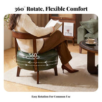 360° Mobility Round rotating Stool with supportrest Sturdy Construction Upholstered Round Stool Low height Design Small Seating Multi-Purpose for Adults, Children, Women, Living Room, Bedroom, Entryway, Office