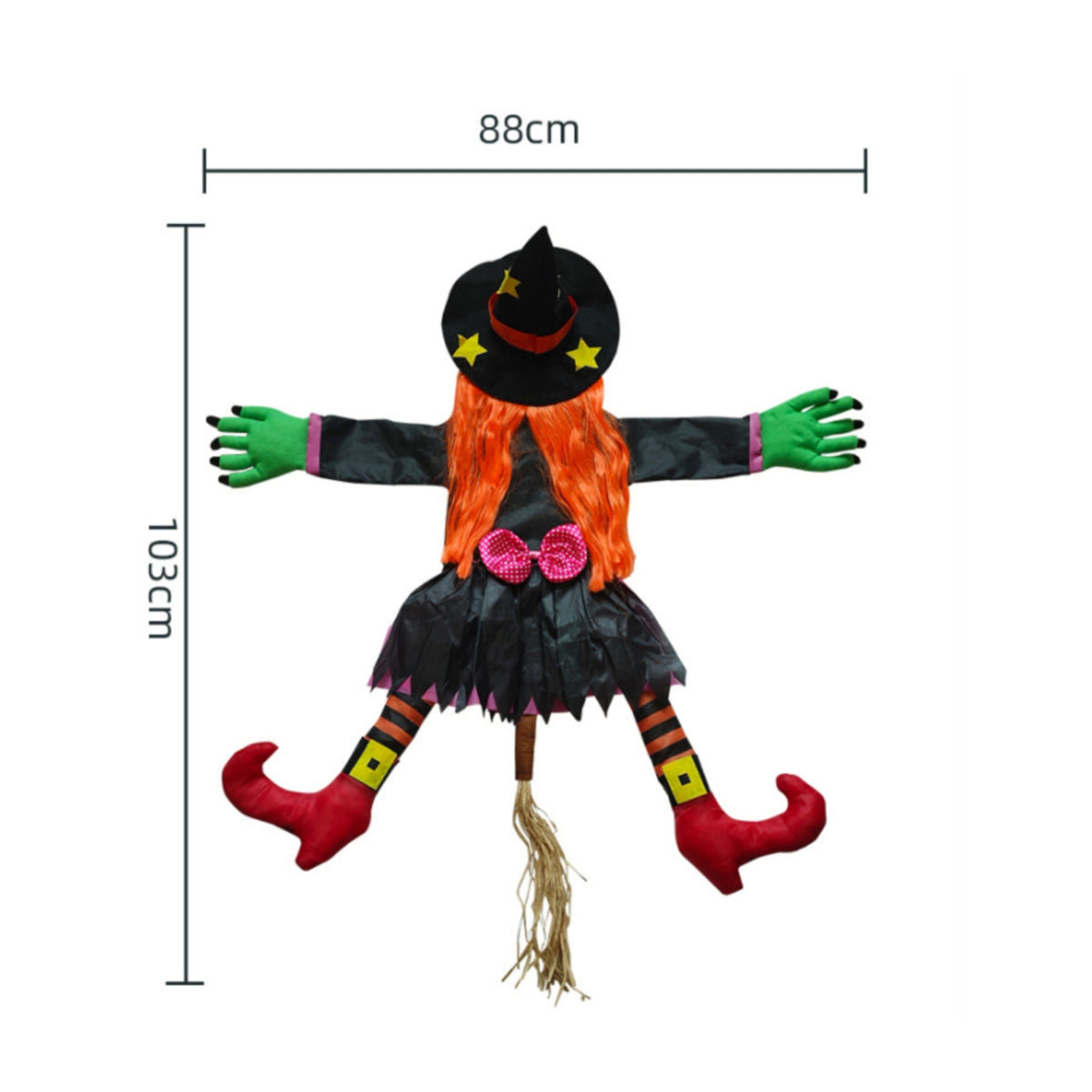Tree-Climbing Witch Spooky Halloween Decoration Playful Ornament for Spooky Attraction