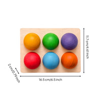 Rainbow Matching Ball Toy Educational Color Sorting Balls Game Color Matching Toy Sensory Ball Sorting Game Child-Centered