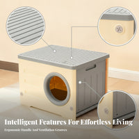 HDPE Ventilated Pet House Year-Round Plastic Pet House Easy Clean Moisture-Resistant